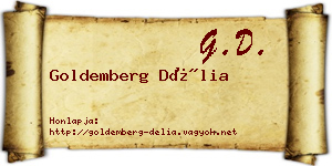 Goldemberg Délia névjegykártya